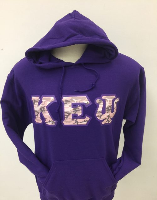 Kappa Epsilon Psi Purple Camo Letters Hoodie