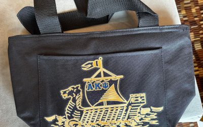 Alpha Kappa Psi Black Glitter Up Custom Cooler Bag