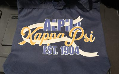 Alpha Kappa Psi Ribbon Zipper Bag