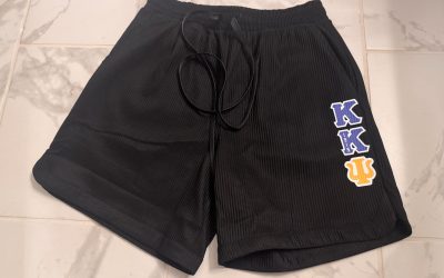 Kappa Kappa Psi Letters Long Black Shorts