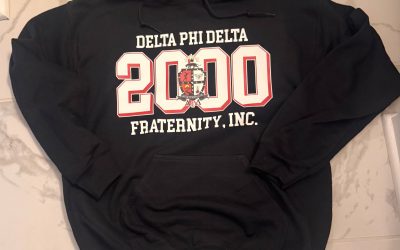 Delta Phi Delta Spelled Out with Crest/ regular (black only